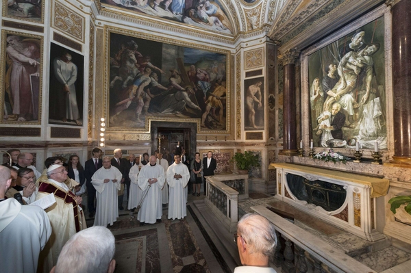 «La Deposizione» en la Iglesia del Gesù de Roma
