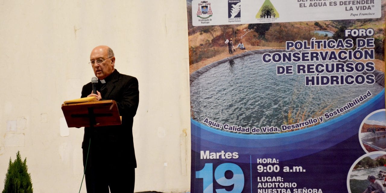 Monseñor Pedro Barreto SJ en foro sobre recursos hídricos