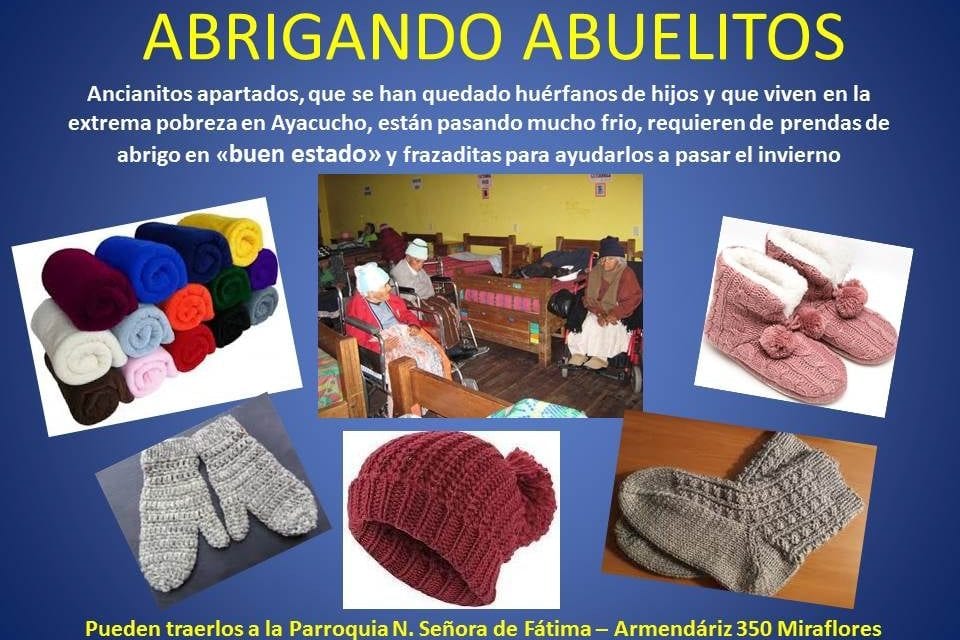 Campaña de donación frente al friaje en Ayacucho