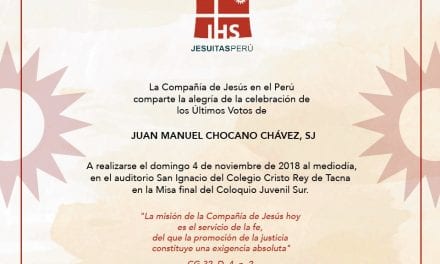 Últimos Votos del P. Juan Manuel Chocano, SJ