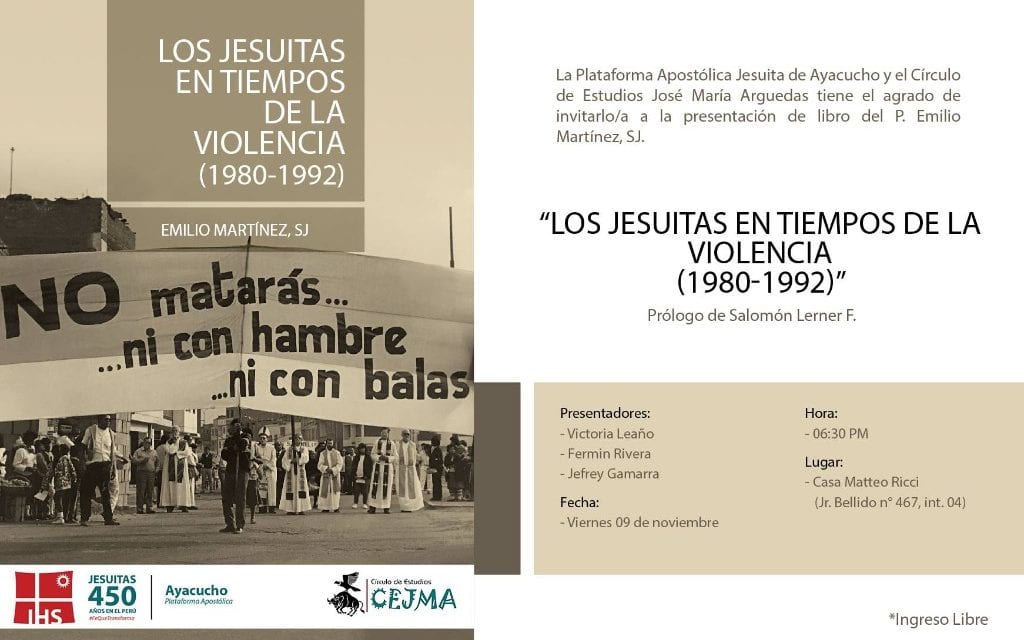 Libro “Los jesuitas en tiempos de la violencia” será presentado en Ayacucho