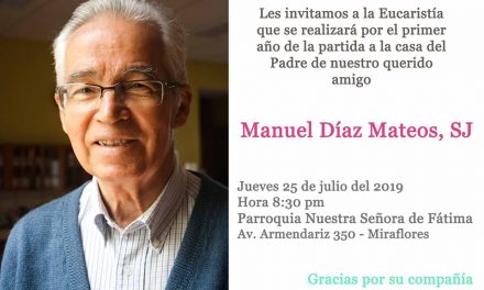 P. Manuel Díaz Mateos SJ: Eucaristía por primer año de fallecimiento