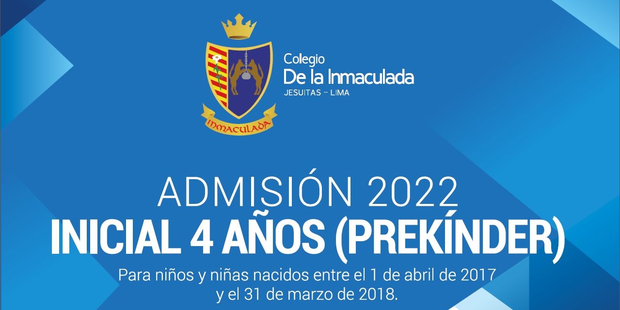 Colegio de la Inmaculada abre proceso de admisión Prekínder 2022