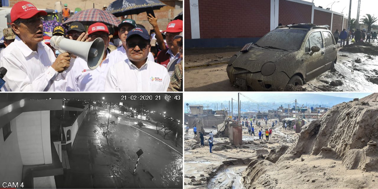 Centro Cristo Rey de Tacna: Presidente Vizcarra inspeccionó zona afectada por huayco