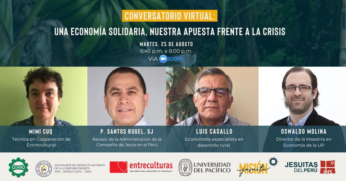 Jesuitas del Perú organizan conversatorio sobre crisis actual y economía solidaria