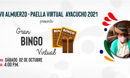 Gran bingo virtual en solidaridad con Ayacucho