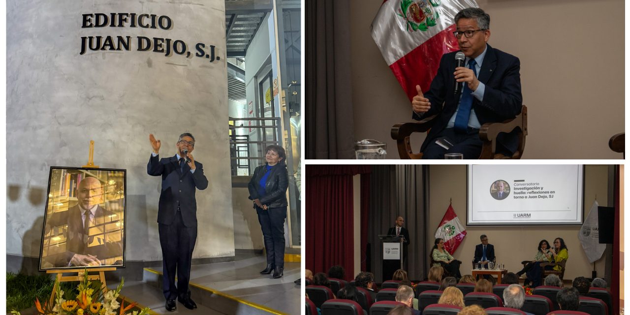 Develamiento del nombre del Edificio Juan Dejo SJ en la UARM  