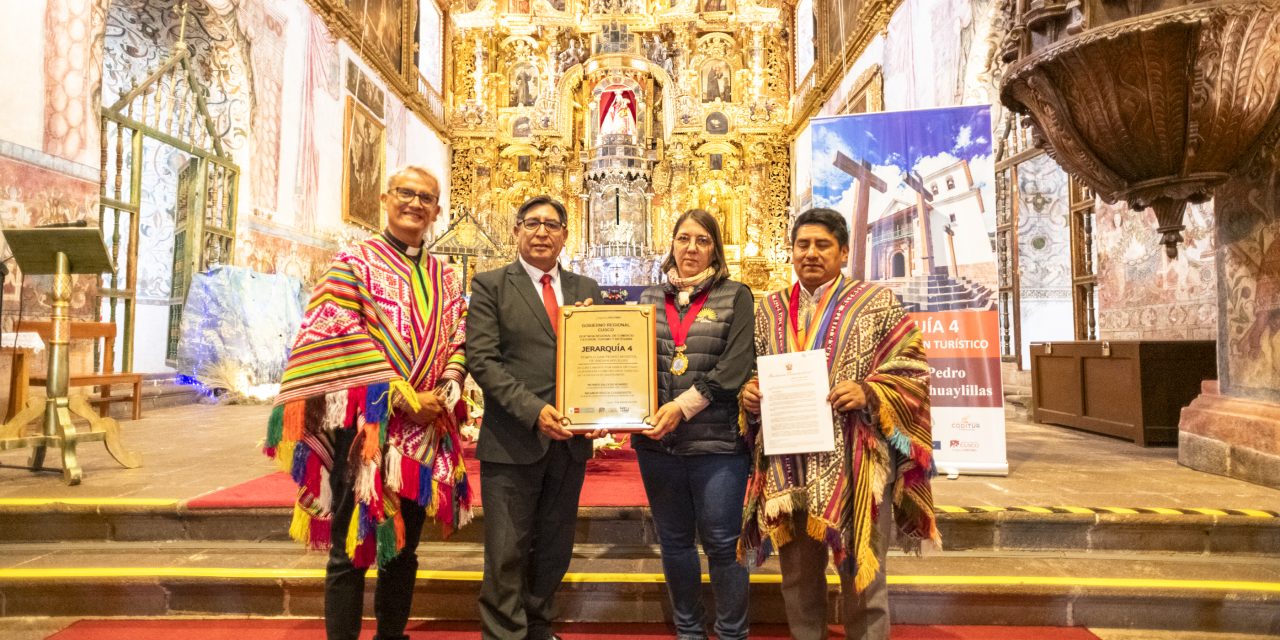 Templo San Pedro Apóstol de Andahuaylillas obtiene la Jerarquía Turística 4