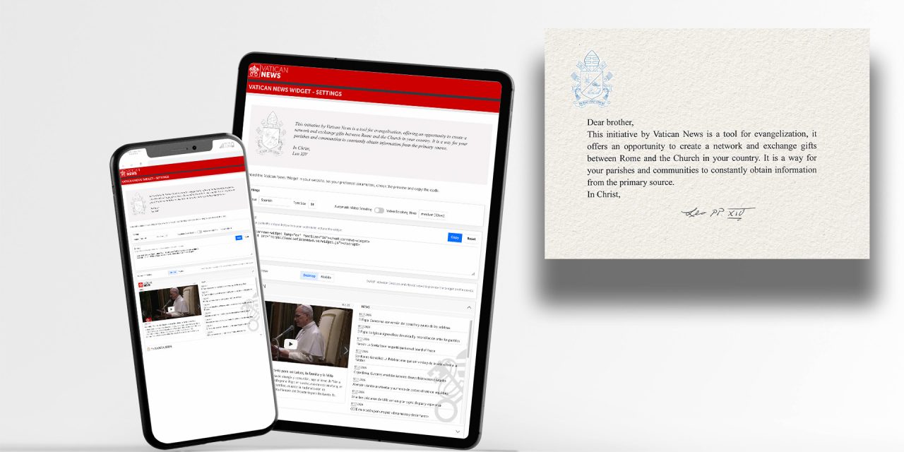 Un widget con las últimas noticias e imágenes del Papa
